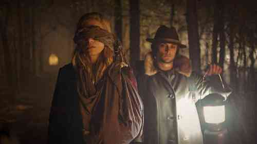 Britt Marling (in blindfold) in "The East"