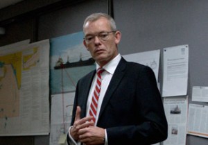 Soren Malling as the shipping company head