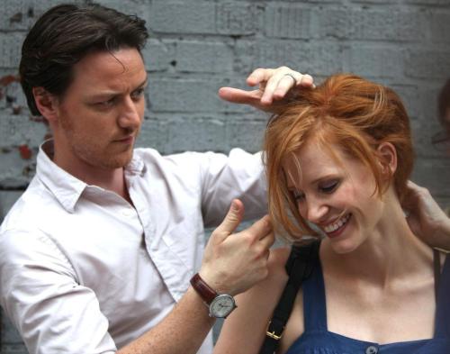 James McAvoy and Jessica Chastain...in happier times.