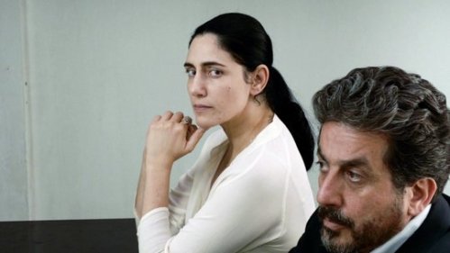 Ronit Elkabetz and Menashe Noy