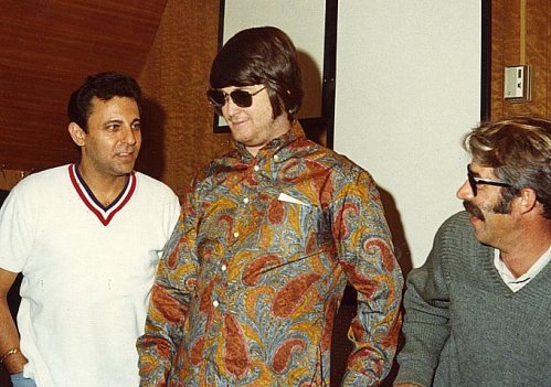 Brian Wilson leads the Wrecking Crew in recording instrumental tracks for the "Pet " album.